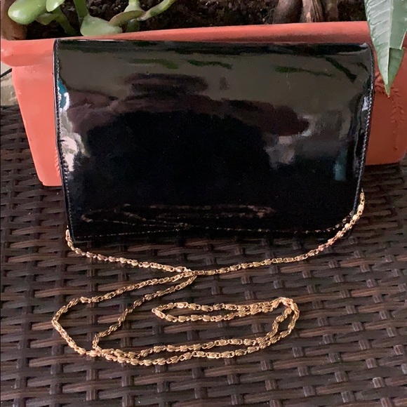 Vintage Ande ’ Black Patent Leather Clutch 👛 - Picture 3 of 4